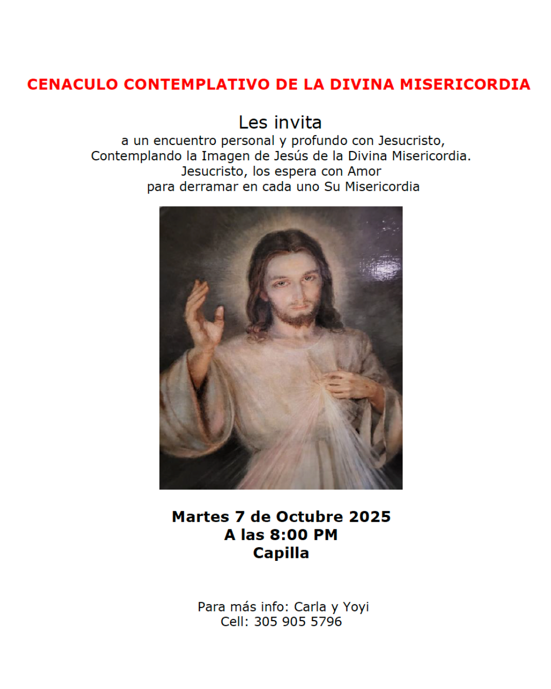 Cenaculo de la Divina Misericordia                                                                                                                                                                                                                                                                          